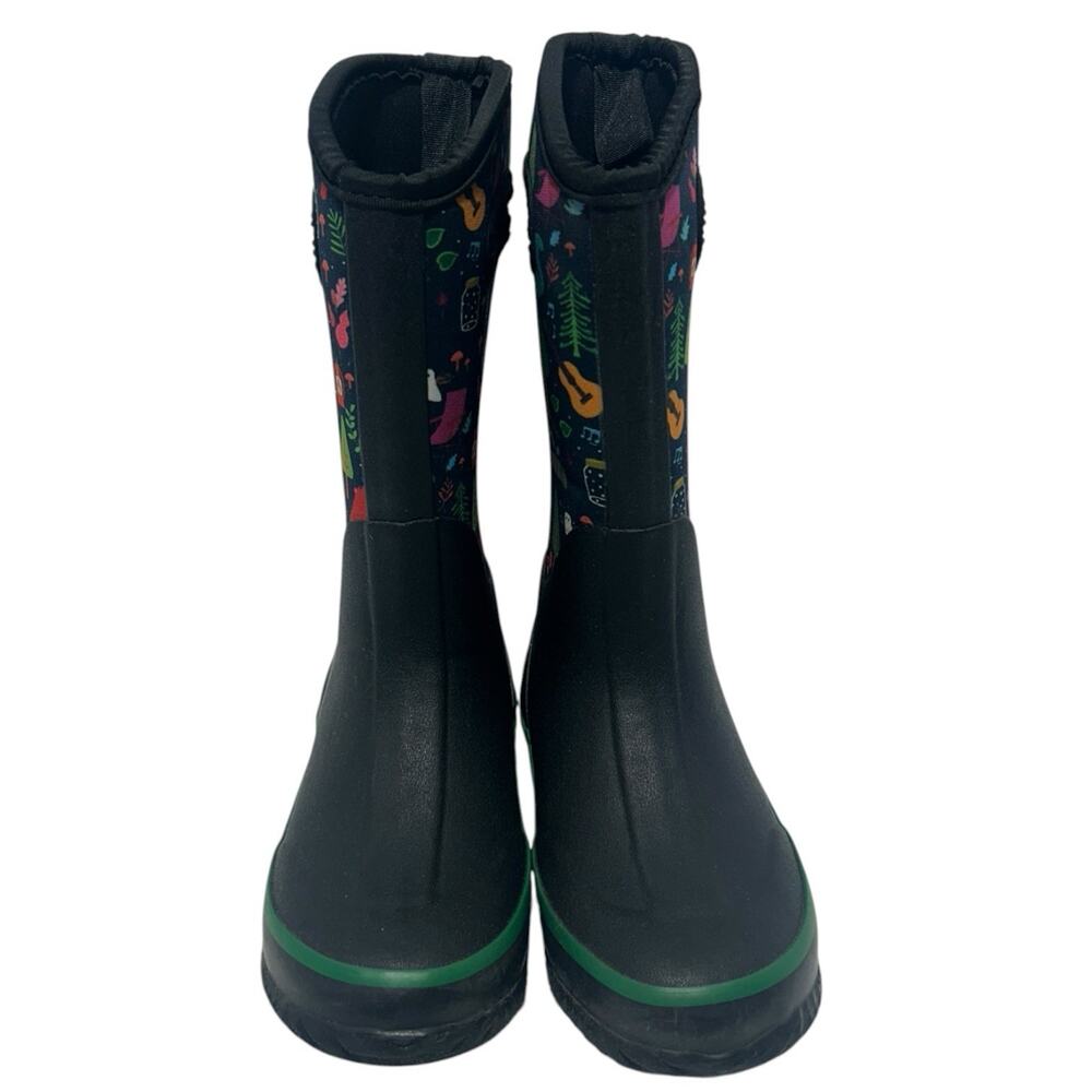 Lone Cone Mud Boots Muck Kids Size 12 Camp Black Green Tree Fox Raccoon Unisex - Picture 2 of 7